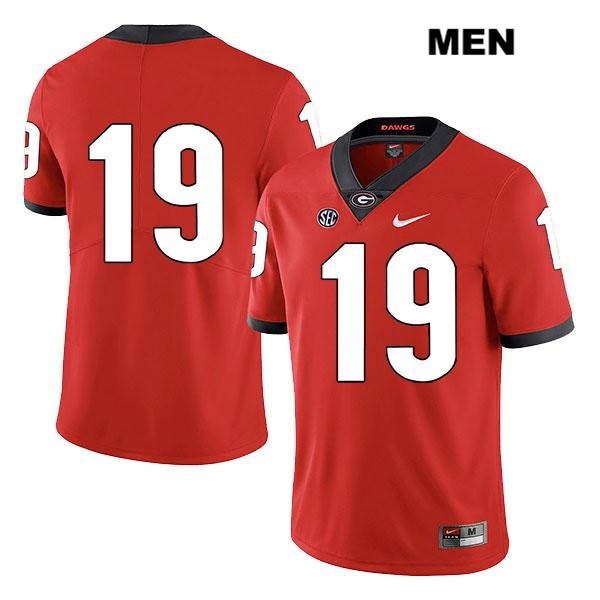 Georgia Bulldogs Men's Makiya Tongue #19 NCAA No Name Legend Authentic Red Nike Stitched College Football Jersey QRS5156CF
